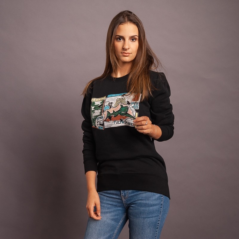 Sweatshirt Graffiti Garage, schwarz